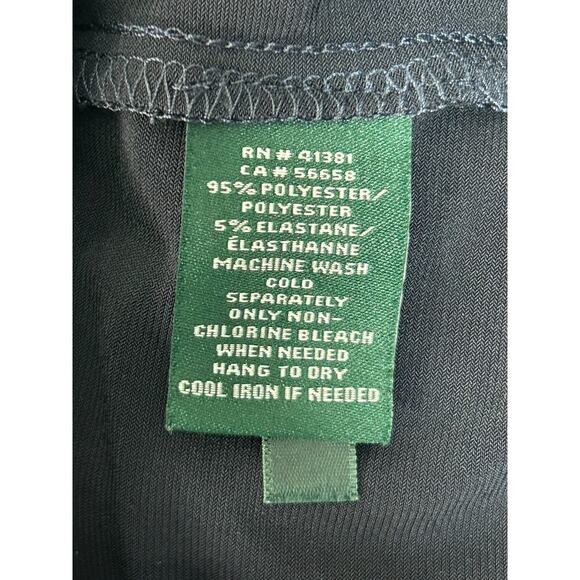 Lauren Ralph Lauren Floral Print Shift Dress Size 16 Navy Sleeveless Liquid Knit - Picture 7 of 11